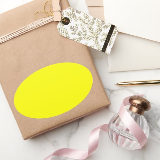 Sticker Ovale Jaune (Cadeaux)
