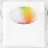 Sticker Ovale Jaune Bleu Vert Rose Rouge Tendance Moderne Abstra (Sac)