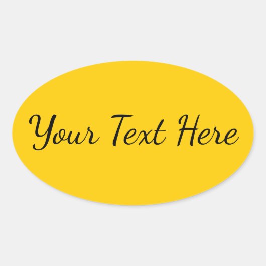 Sticker Ovale Jaune Gras (Devant)