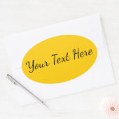 Sticker Ovale Jaune Gras (Enveloppe)