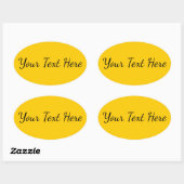 Sticker Ovale Jaune Gras (Feuille)
