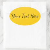 Sticker Ovale Jaune Gras (Sac)