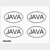 STICKER OVALE JAVA (Feuille)
