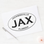 Sticker Ovale JAX - Jacksonville Floride (Enveloppe)