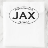 Sticker Ovale JAX - Jacksonville Floride (Sac)