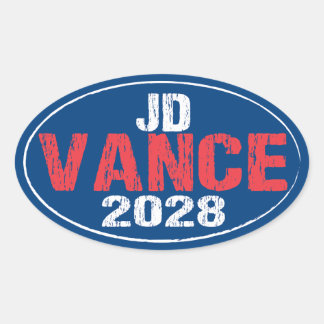 Sticker Ovale JD Vance 2028 (déconseillé)