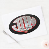Sticker Ovale JDM Fuckus Ruckus (Enveloppe)