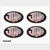 Sticker Ovale JDM Fuckus Ruckus (Feuille)