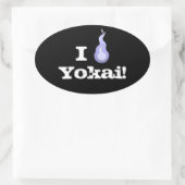 Sticker Ovale Je Coeur Yokai ! Hitodama Fireball (Sac)
