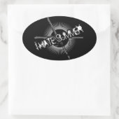 Sticker Ovale Je déteste l'été (Sac)