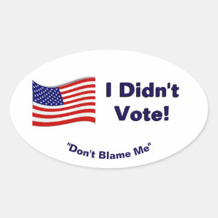 Sticker Ovale Je n'ai pas voté