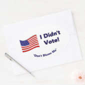 Sticker Ovale Je n'ai pas voté (Enveloppe)