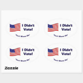 Sticker Ovale Je n'ai pas voté (Feuille)