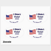 Sticker Ovale Je n'ai pas voté (Feuille)