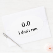 Sticker Ovale Je ne cours pas (Enveloppe)