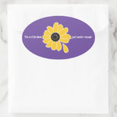 Sticker Ovale Je ne suis pas cassé. Juste en réparation (Sac)