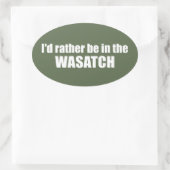 Sticker Ovale Je Préférerais Être Dans Le Désert (Sac)