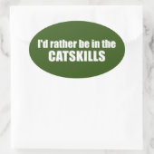 Sticker Ovale Je Préférerais Être Dans Les Tâches (Sac)