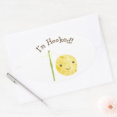 Sticker Ovale Je suis accro ! (Enveloppe)