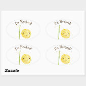 Sticker Ovale Je suis accro ! (Feuille)