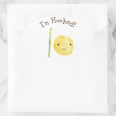 Sticker Ovale Je suis accro ! (Sac)