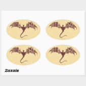 Sticker Ovale Je Suis Feu Je Suis Mort - Graphique (Feuille)