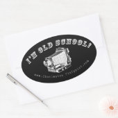 Sticker Ovale Je suis la Vieille École ! (Enveloppe)