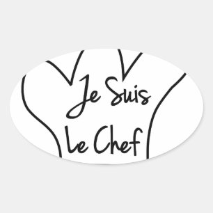 Sticker Ovale Je Suis Le Chef