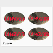 STICKER OVALE JE SUIS NERVEUX (Feuille)