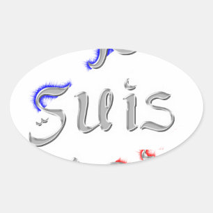Sticker Ovale Je Suis Paris Art Print