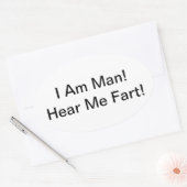 Sticker Ovale Je Suis Un Homme Qui M'Entend Part (Enveloppe)