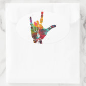 Sticker Ovale Je T'Aime (Sac)