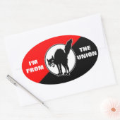 Sticker Ovale je viens du syndicat (Enveloppe)