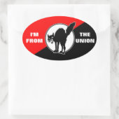 Sticker Ovale je viens du syndicat (Sac)
