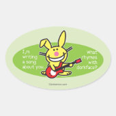 Sticker Ovale J'écris une chanson (Devant)