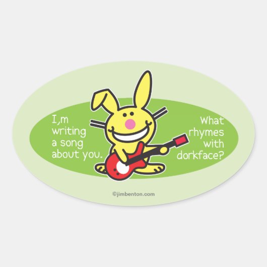 Sticker Ovale J'écris une chanson (Devant)