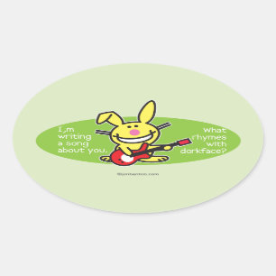 Sticker Ovale J'écris une chanson