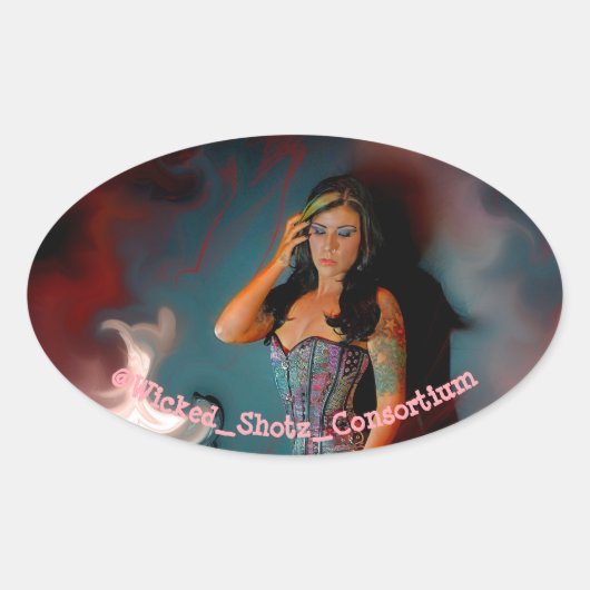 Sticker Ovale Jennifer Linnea 1 Fanz (Devant)