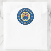 Sticker Ovale Jersey City New Jersey (Sac)