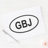 Sticker Ovale Jersey GBJ (Enveloppe)