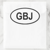 Sticker Ovale Jersey GBJ (Sac)