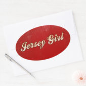 Sticker Ovale Jersey Girl (Enveloppe)
