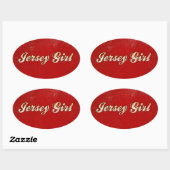 Sticker Ovale Jersey Girl (Feuille)