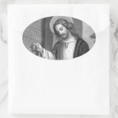 Sticker Ovale Jésus Christ (Sac)