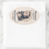 Sticker Ovale Jésus Mullet (Sac)