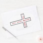 Sticker Ovale Jésus t'aime (Enveloppe)