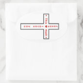 Sticker Ovale Jésus t'aime (Sac)