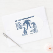 Sticker Ovale Jésus zombie (Enveloppe)