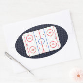 Sticker Ovale Jeu de hockey Compagnon de fibre de carbone style (Enveloppe)