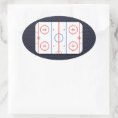 Sticker Ovale Jeu de hockey Compagnon de fibre de carbone style (Sac)